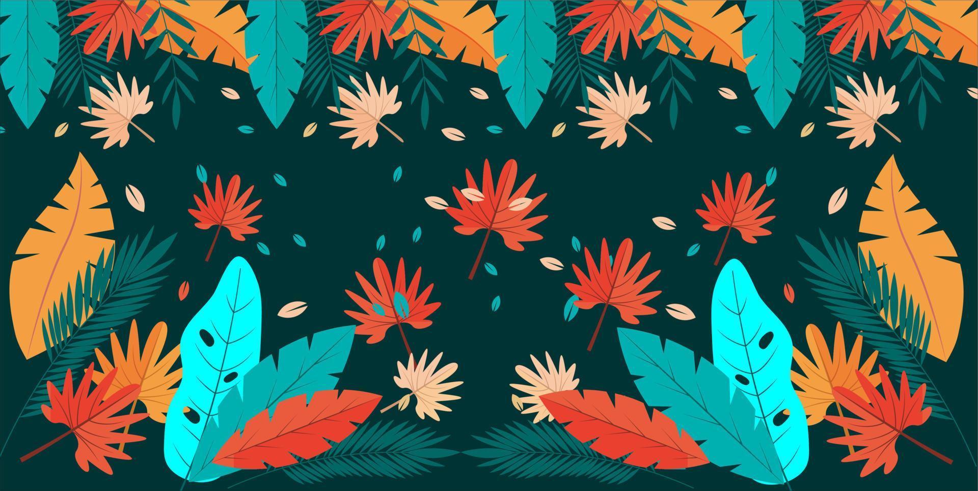 fondo de vector de patrón floral tropical