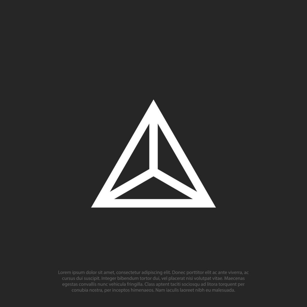 unite triple triangle as one triangle symbol business logo vector