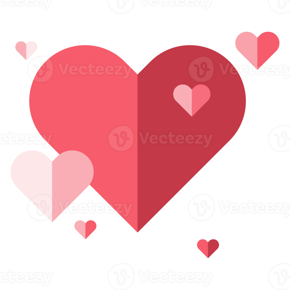 love symbol and icon illustration for happy valentine day png