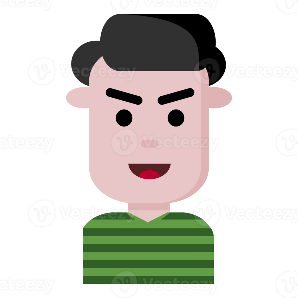 cute male character illustration in flat design png