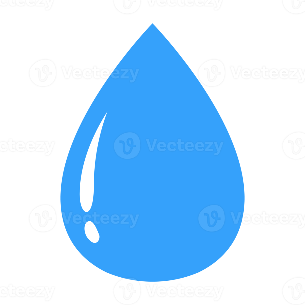 gota de água azul para design de símbolo png