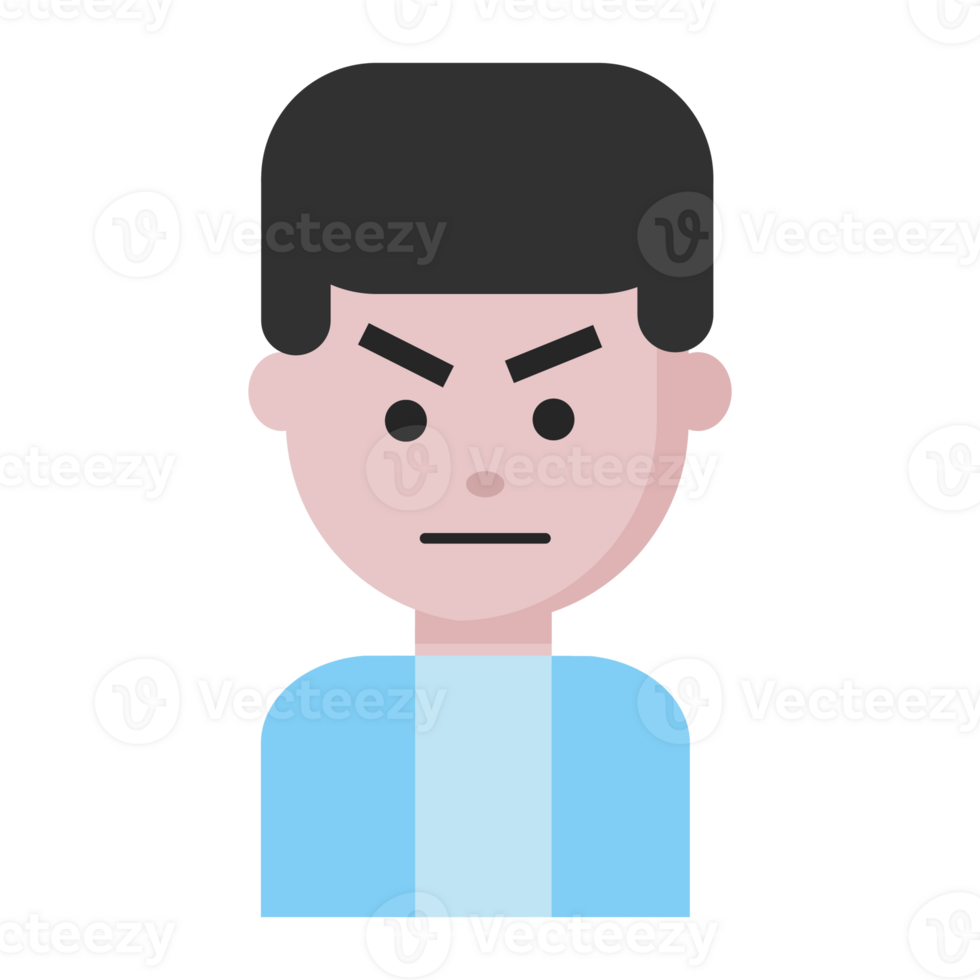 cute male character illustration in flat design png