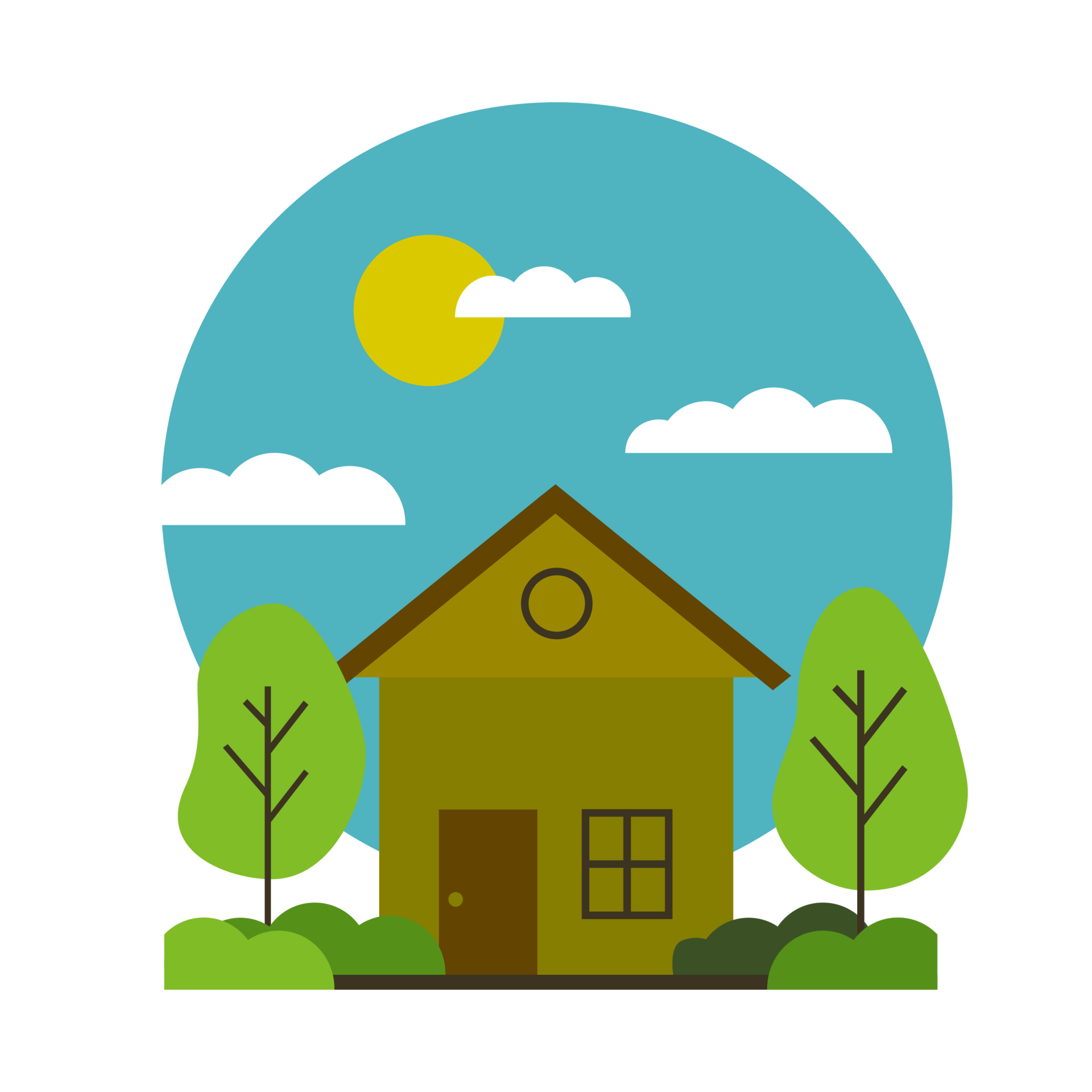 minimalist house in flat design 11030170 PNG