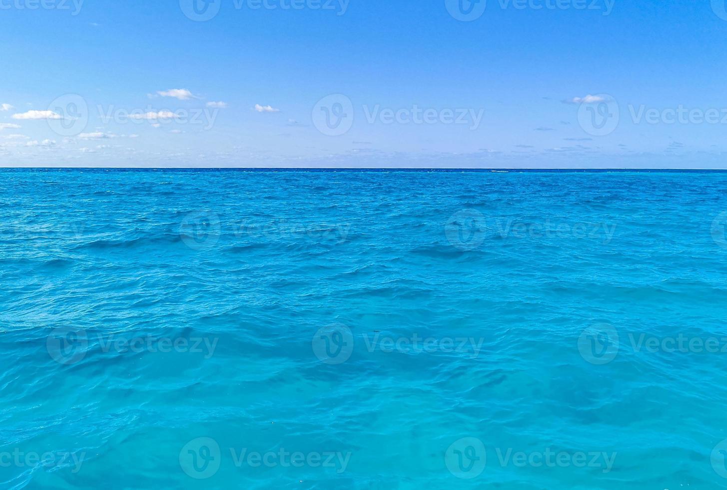 Blue turquoise water waves ocean and sea texture pattern Mexico. photo