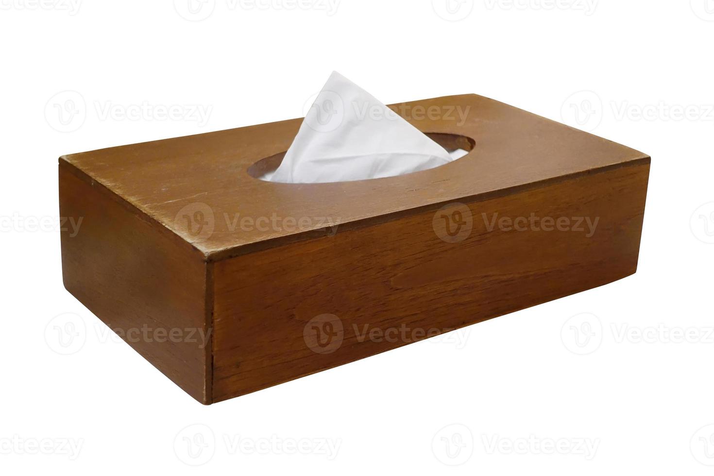 Wooden tissue box. photo