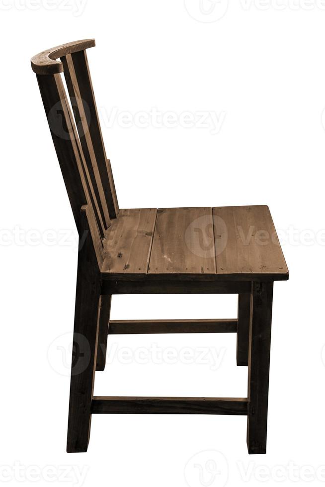 Wooden chair isolated. photo