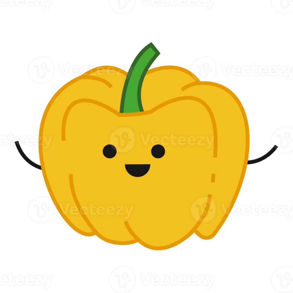 yellow bell pepper cartoon png