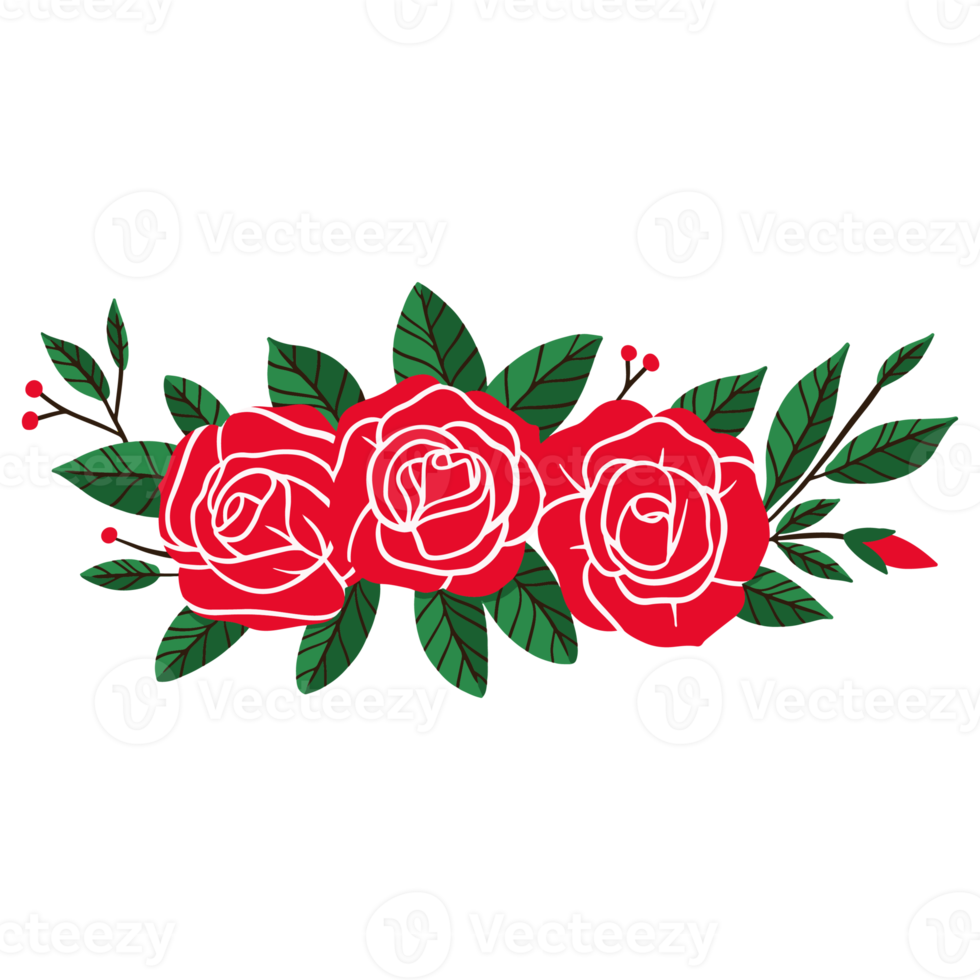 flowers laid out for text copy space and lettering frames png