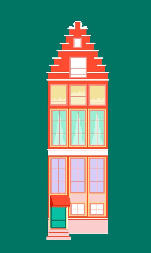 european building landmark vector