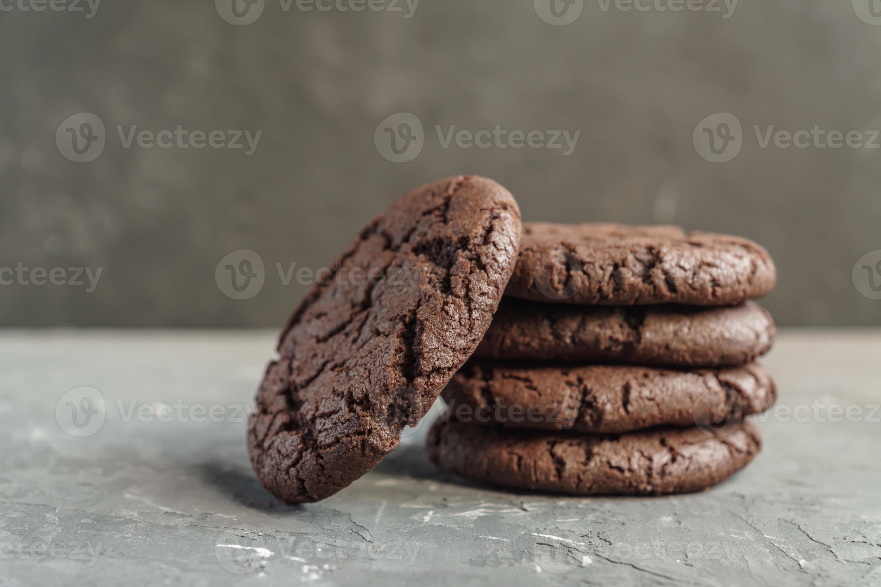 stuck of chocolate brownie cookies on dark concrete background 11031692 Stock Photo at Vecteezy