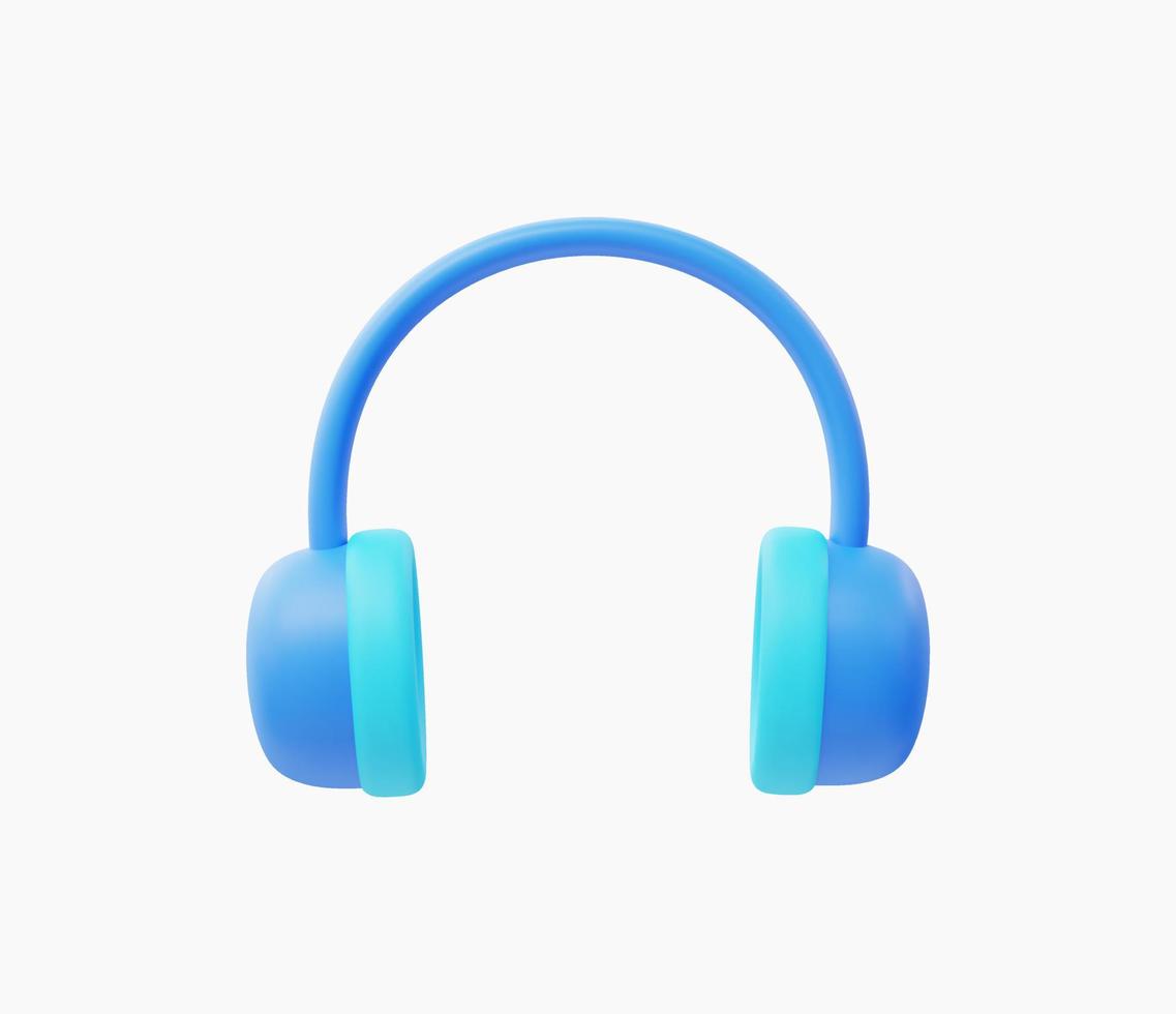 3d Realistic Headphone Icon vector illustration.