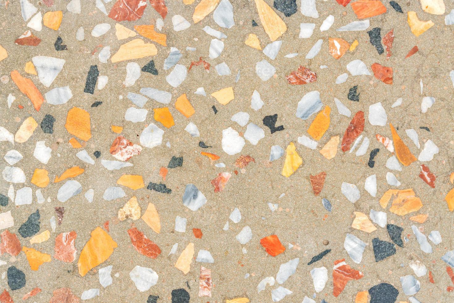 Terrazzo texture. Polished concrete floor and wall pattern. Color surface marble and granite stone, material for decoration. Earth colors. photo