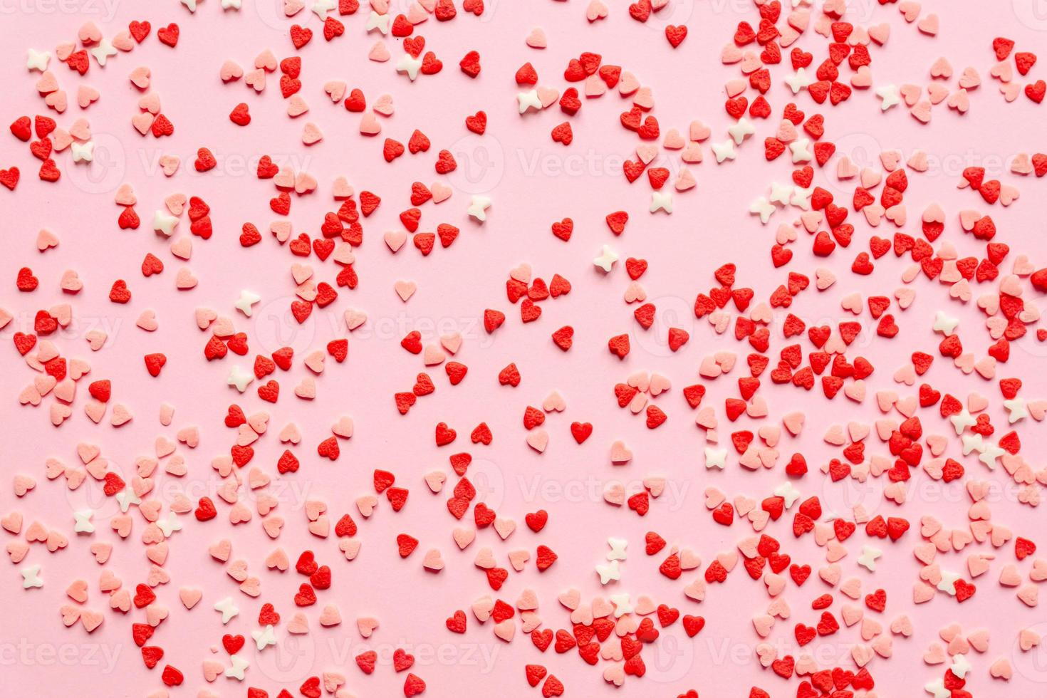 sprinkles background, sugar sprinkle red hearts, decoration for cake