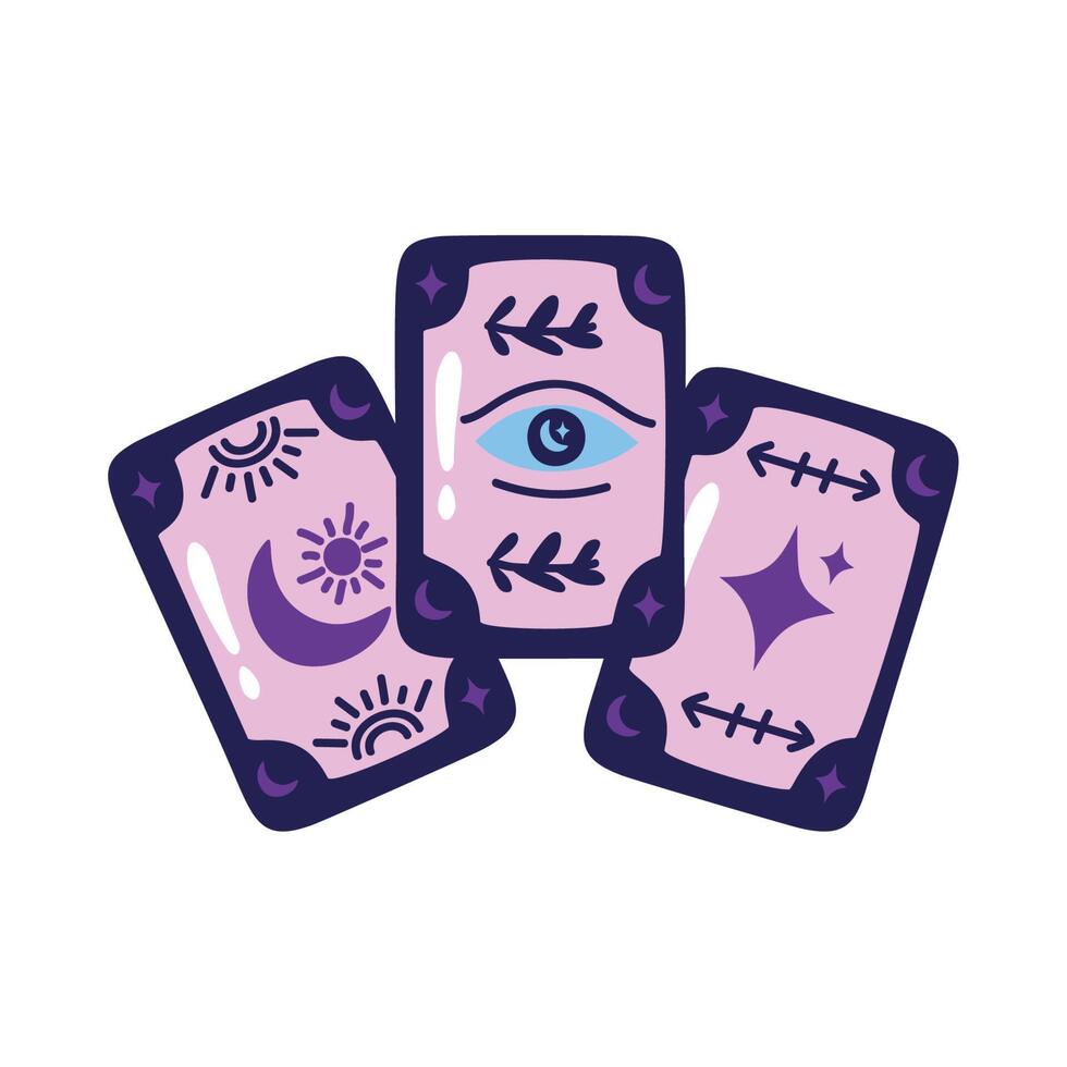 esoteric fortune telling cards vector