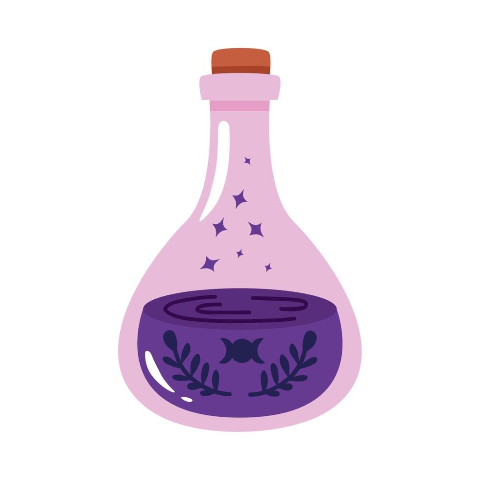 magic potion flask vector