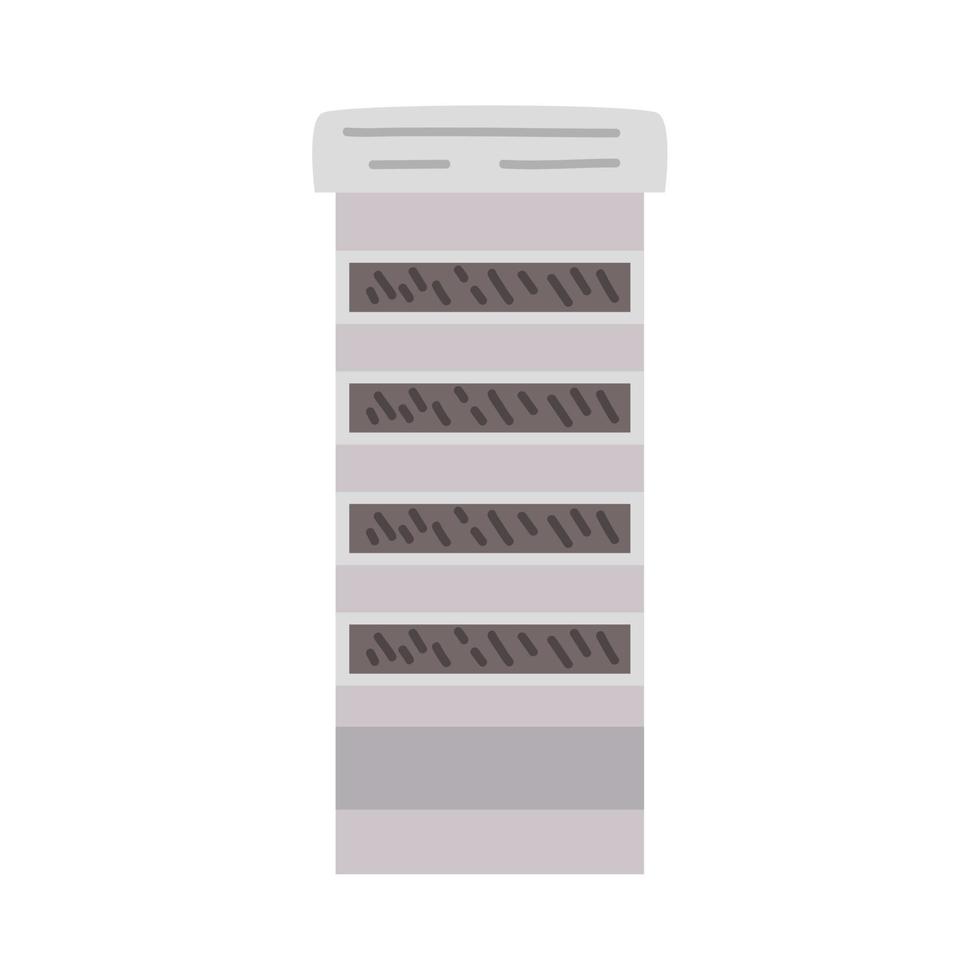 fachada de edificio gris vector