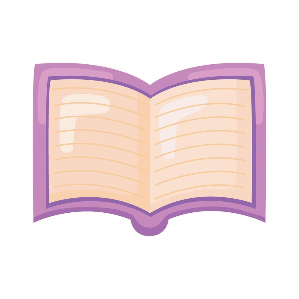 purple book open vector