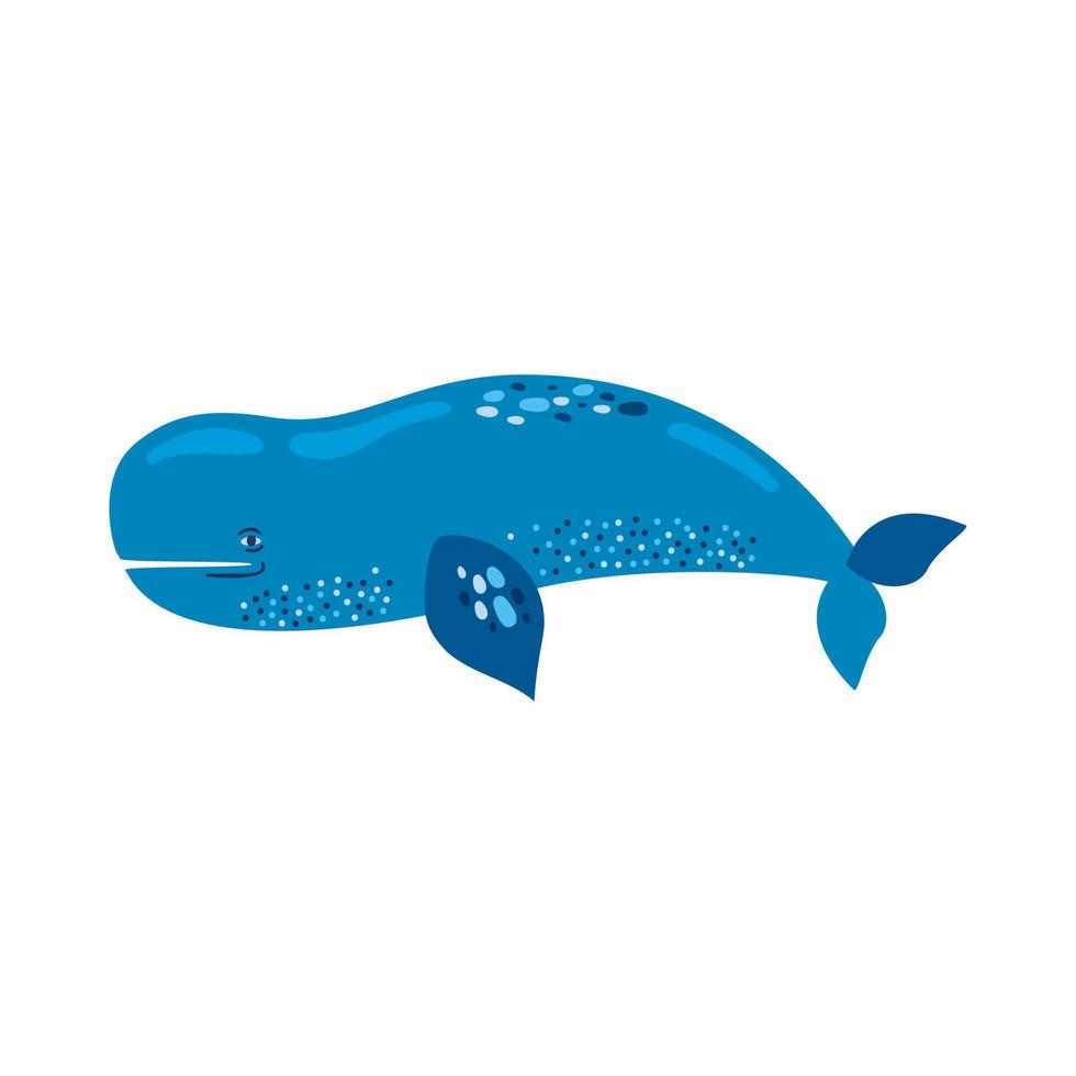 vida marina ballena de Groenlandia vector