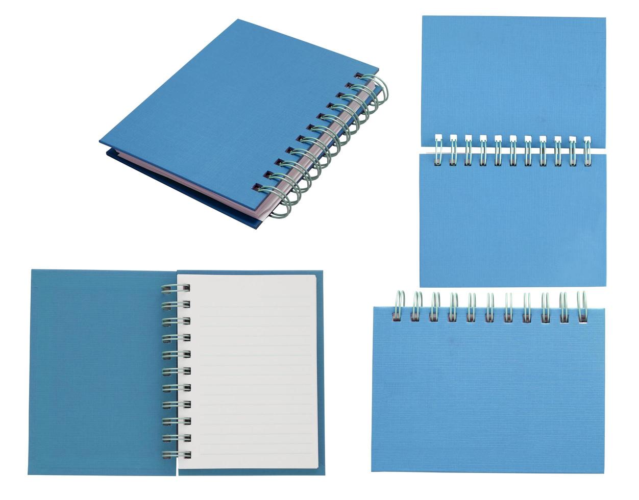 note book collection on white background photo