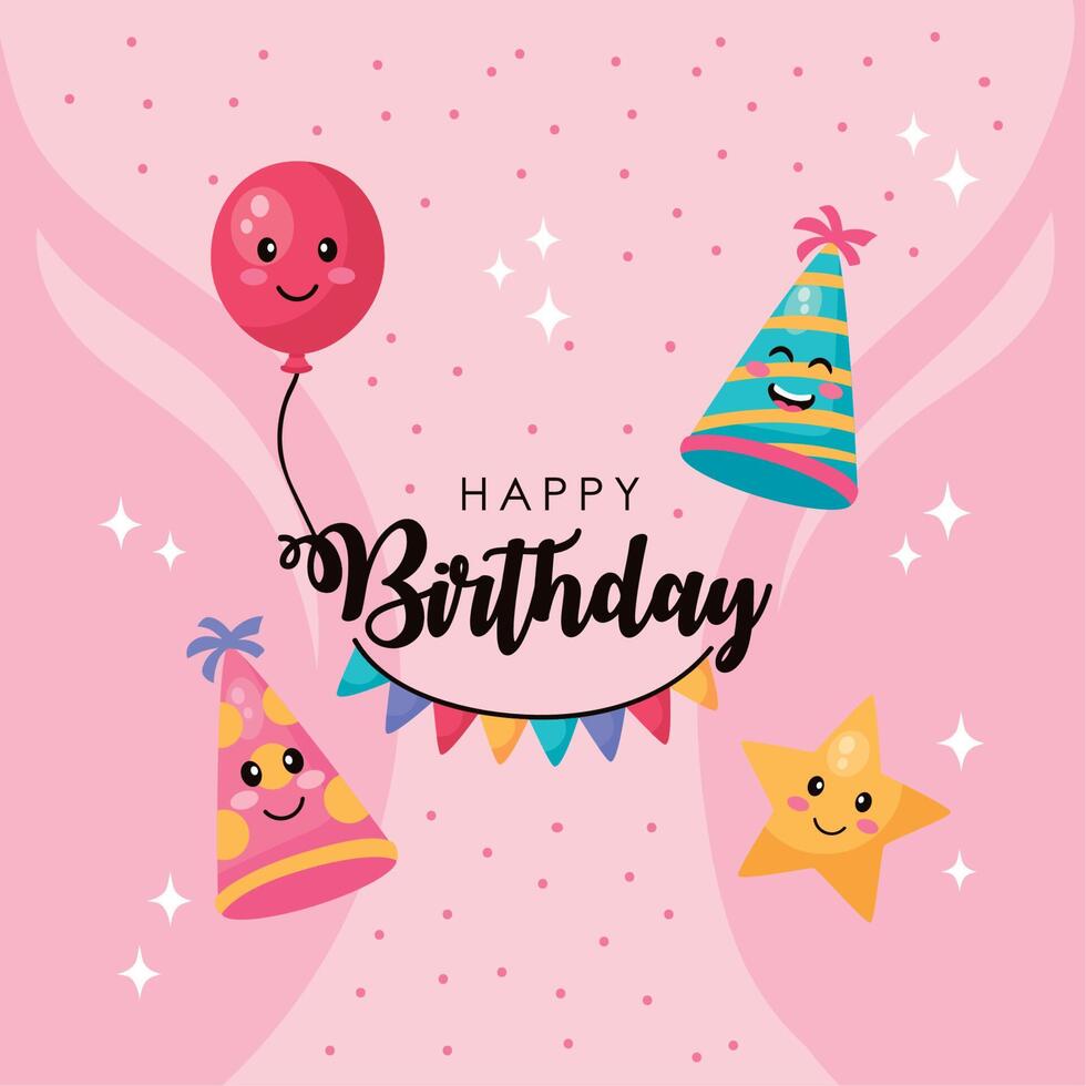 happy birthday celebration vector