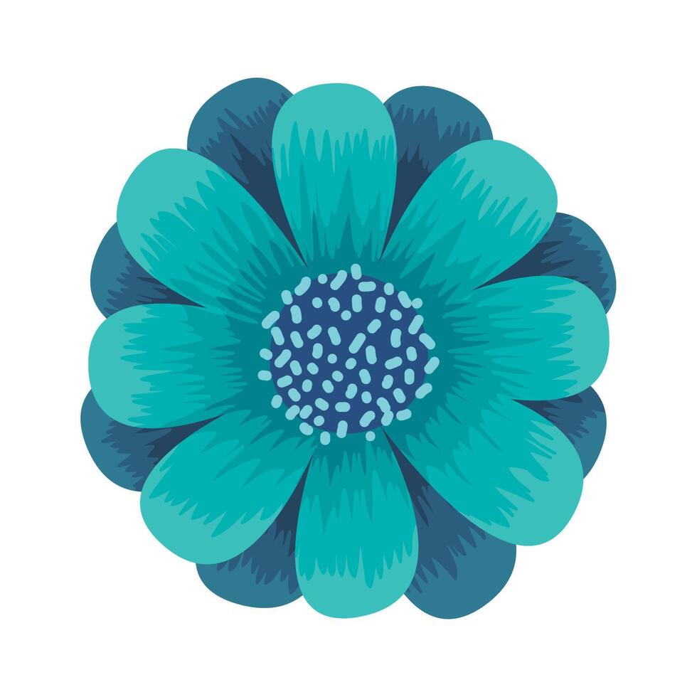 blue natural flower vector