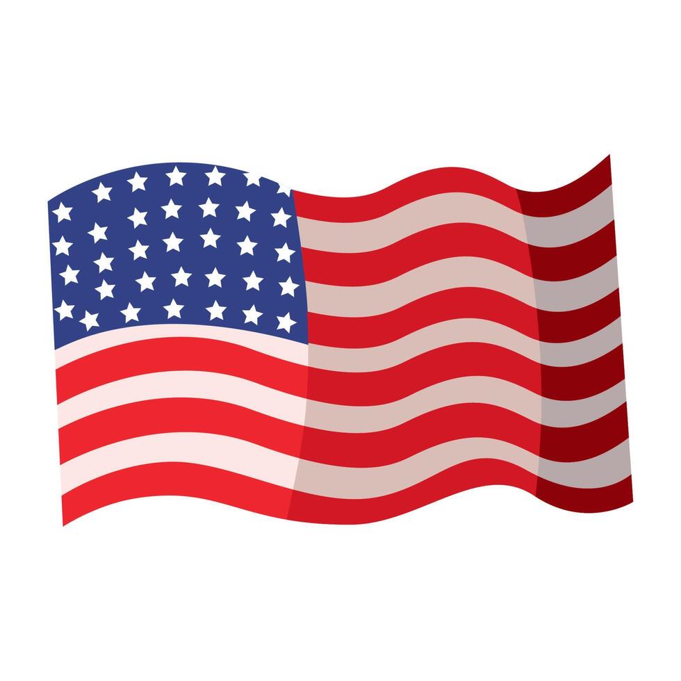 Usa flag waving vector