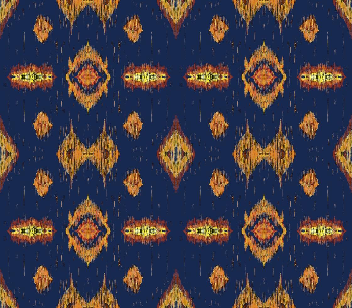 fabric ikat seamless pattern geometric ethnic traditional embroidery style.Design for background,carpet,mat,wallpaper,clothing,illustration. photo