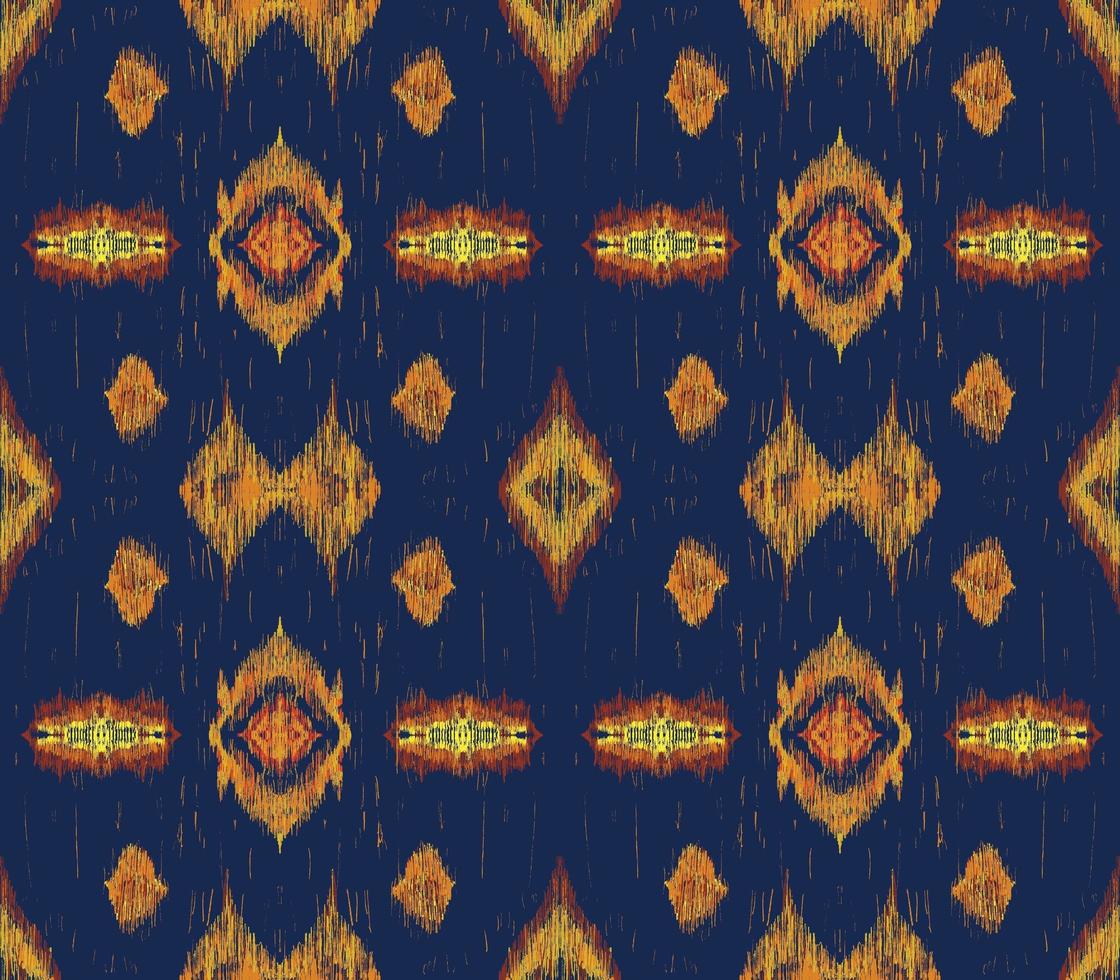 fabric ikat seamless pattern geometric ethnic traditional embroidery style.Design for background,carpet,mat,wallpaper,clothing,illustration. photo