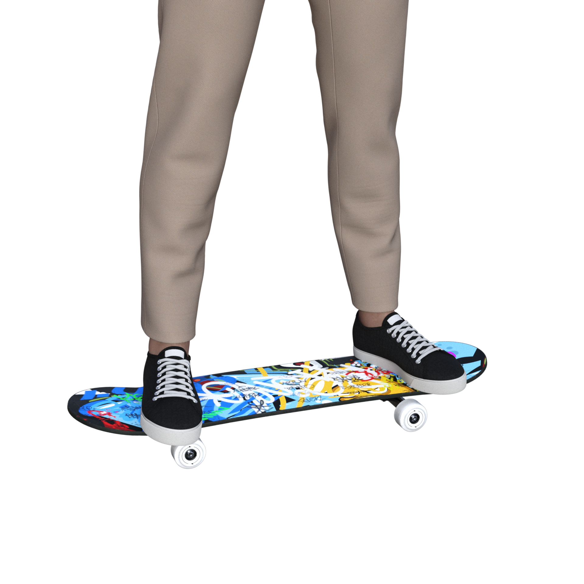Skateboard 3d pose model illustration PNG 11035215 PNG