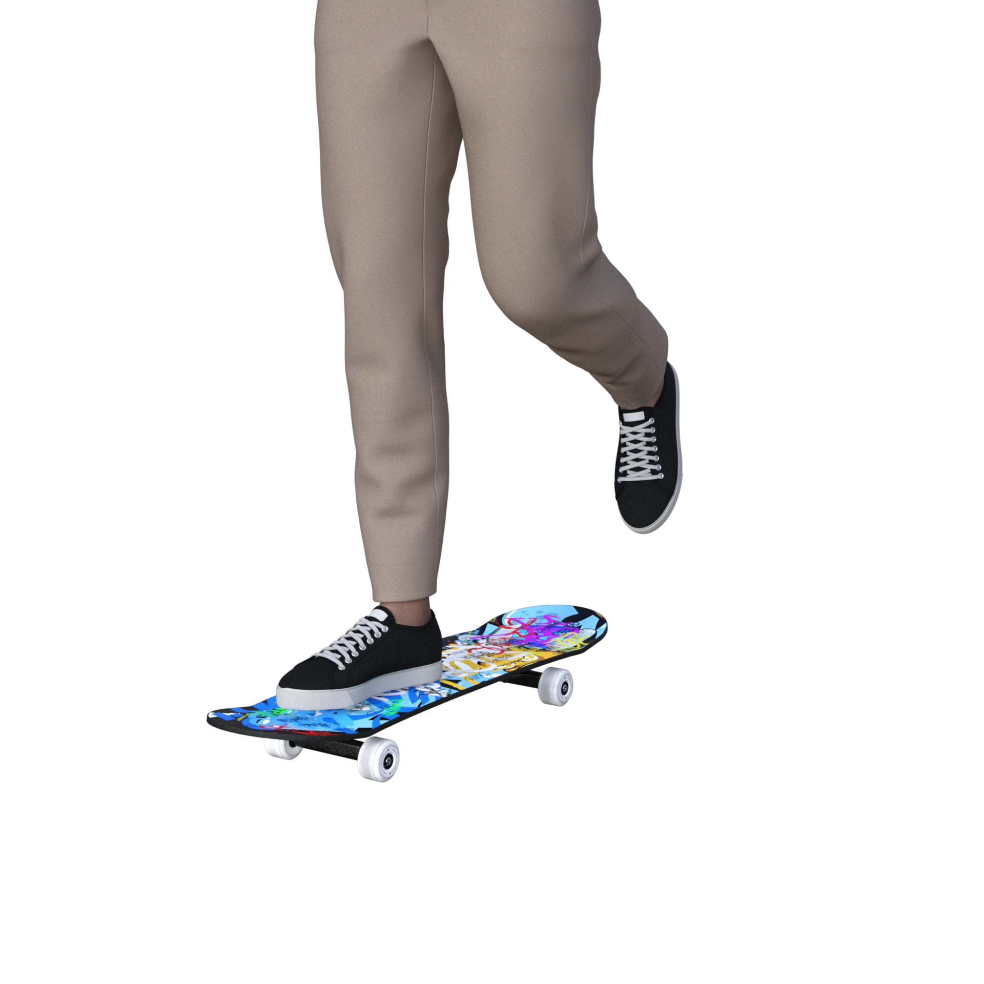 ícone de skate renderização 3d para aplicativo de jogos de site de