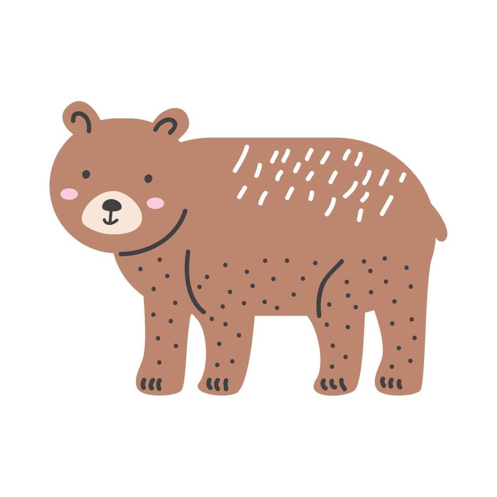 bear doodle character vector