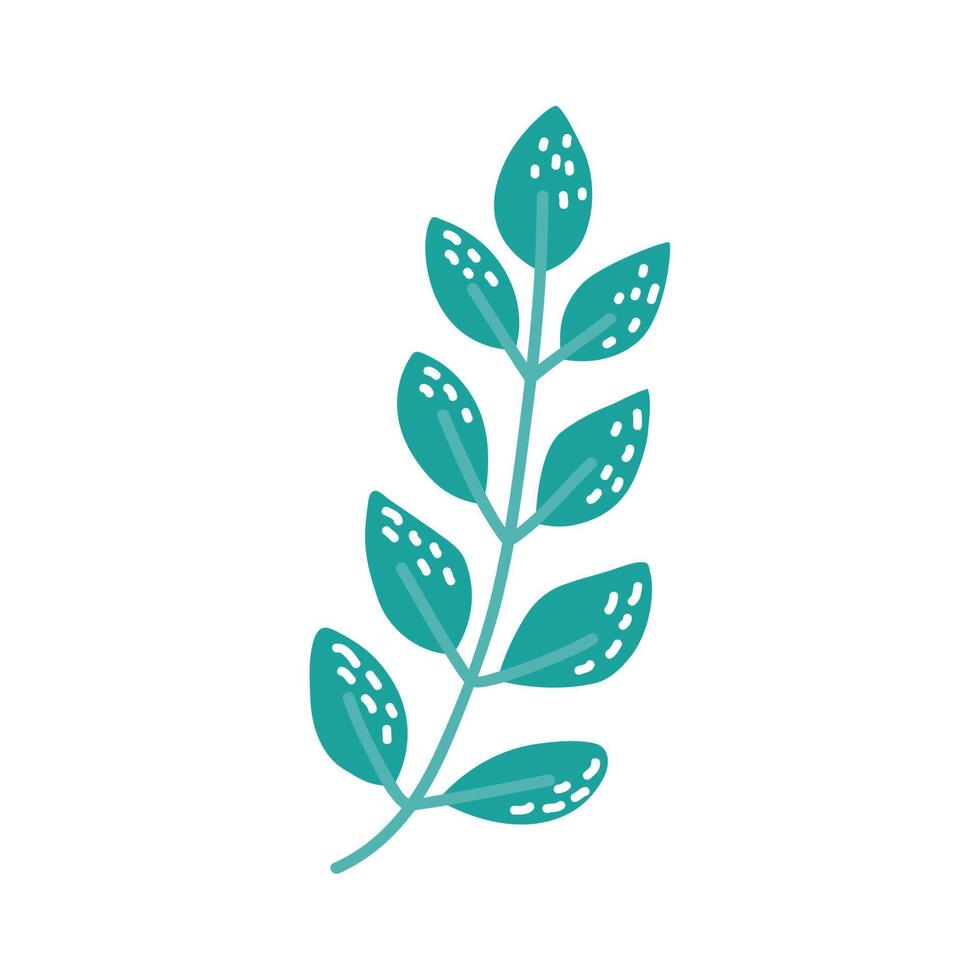 green leafs branches vector