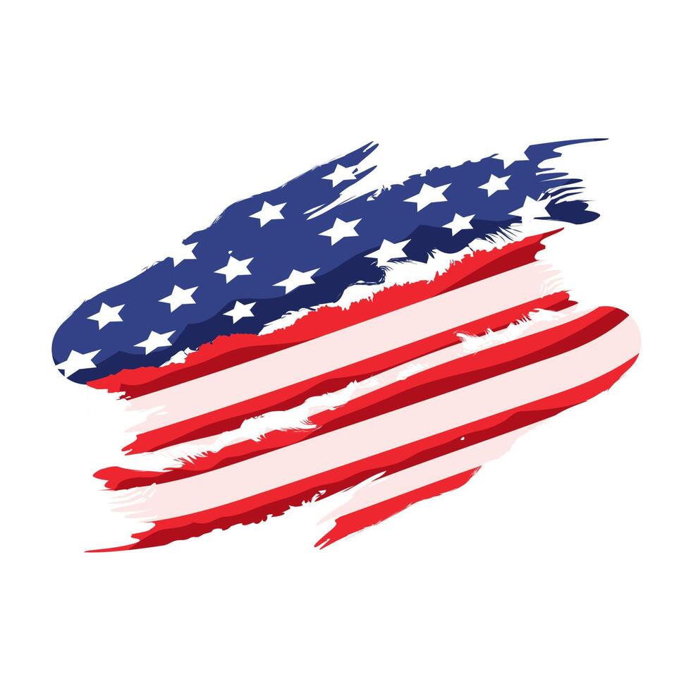 Usa flag painted vector