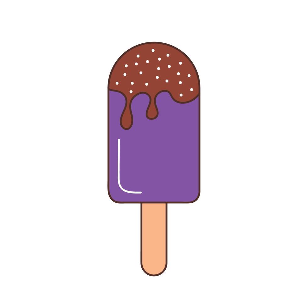 purple ice cream stick vector