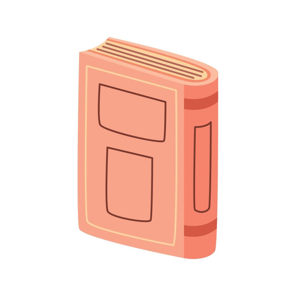 libro rosa cerrado vector