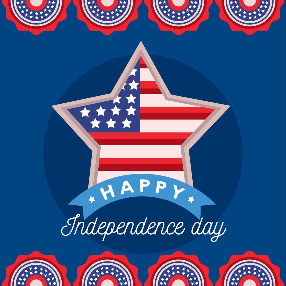 Usa independence day poster vector