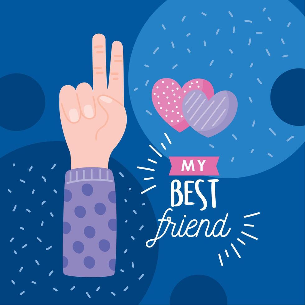 my best friend lettering vector