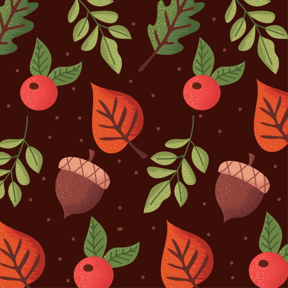 autumn season pattern vector