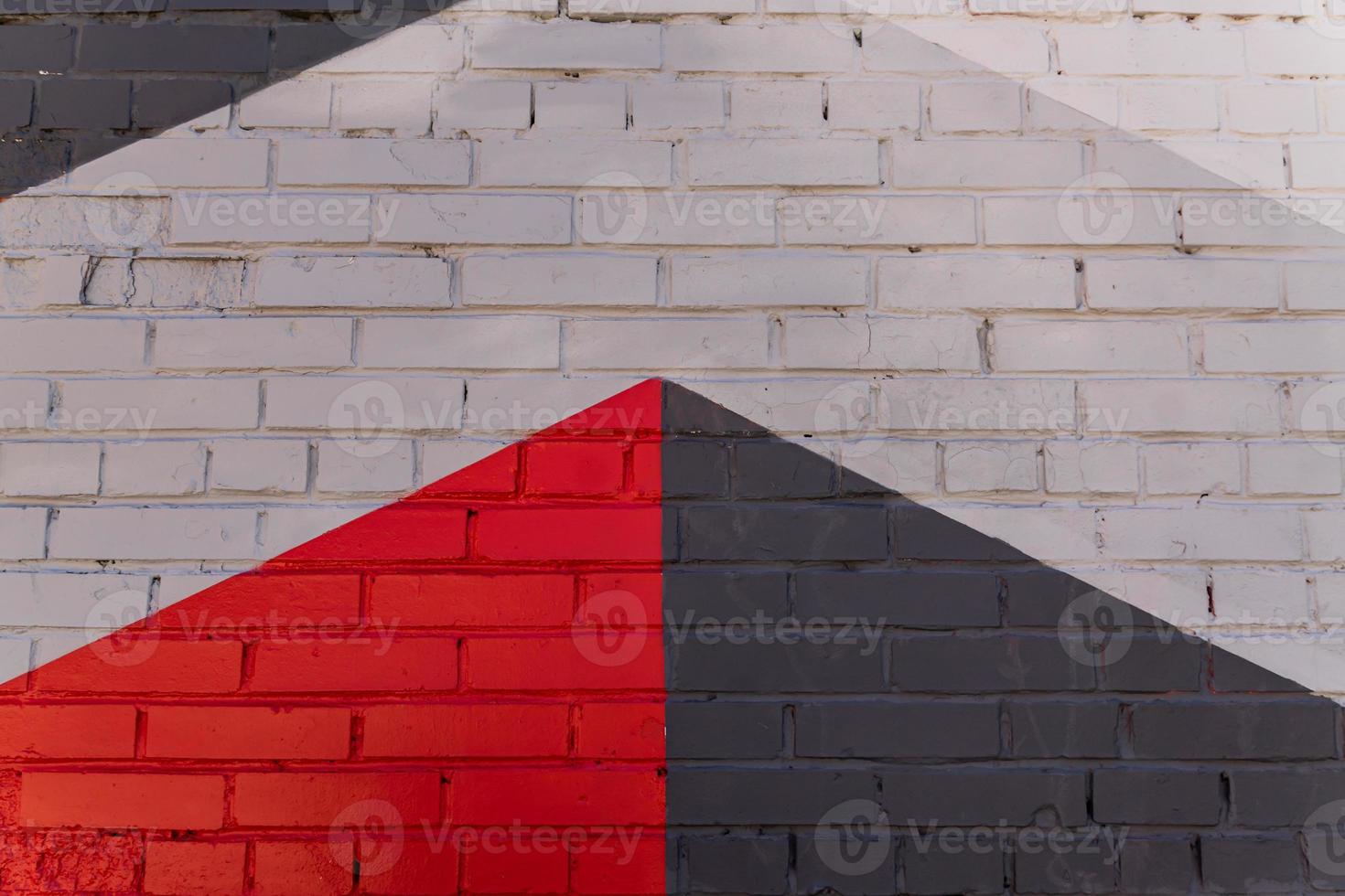 Abstract background of multicolored brick wall. Exterior design photo