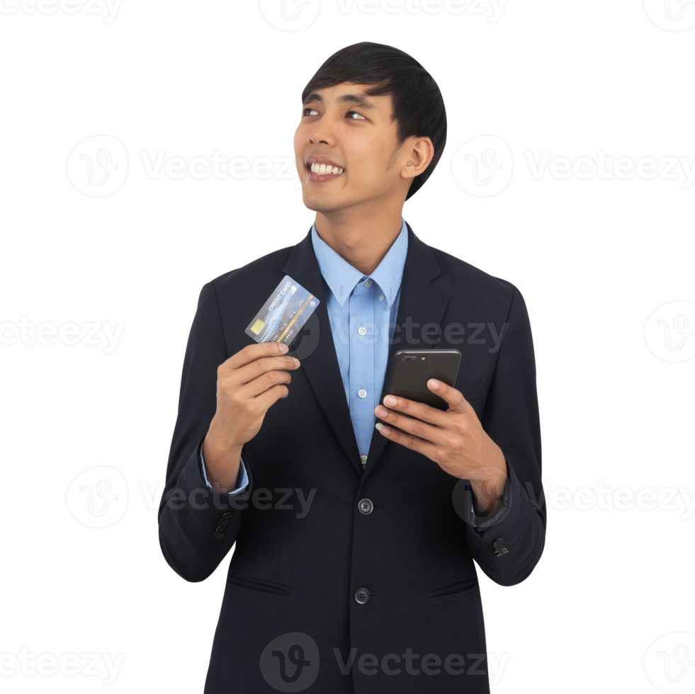 Handsome asian business man cutout, Png file