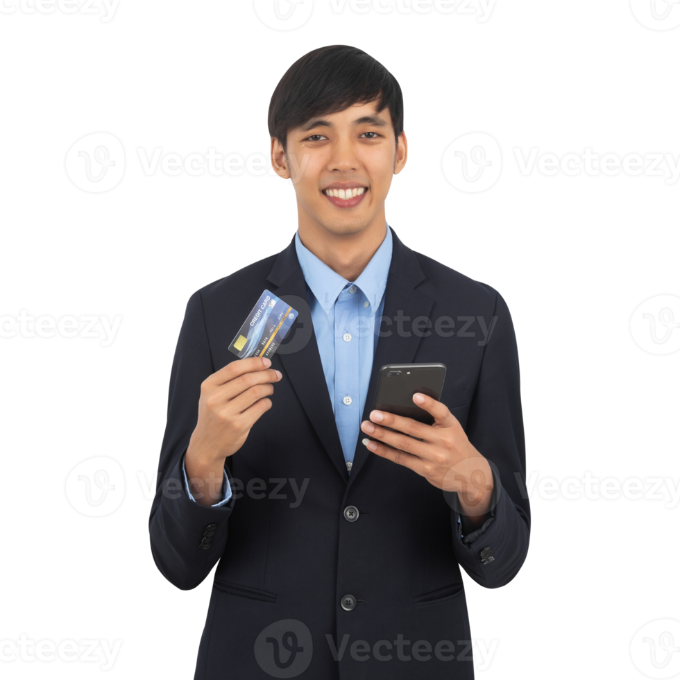 Handsome asian business man cutout, Png file