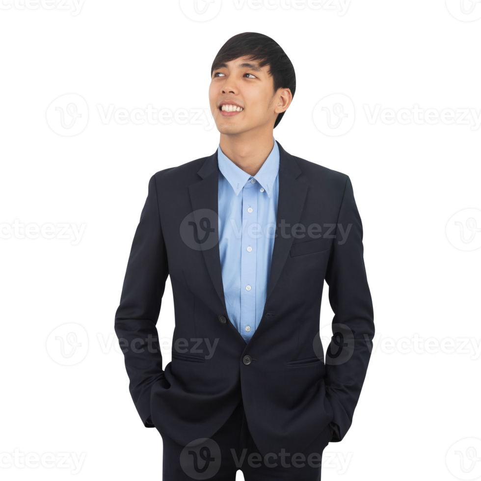 Handsome asian business man cutout, Png file