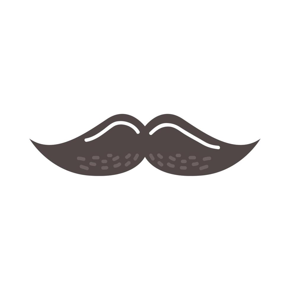 black macho mustache vector