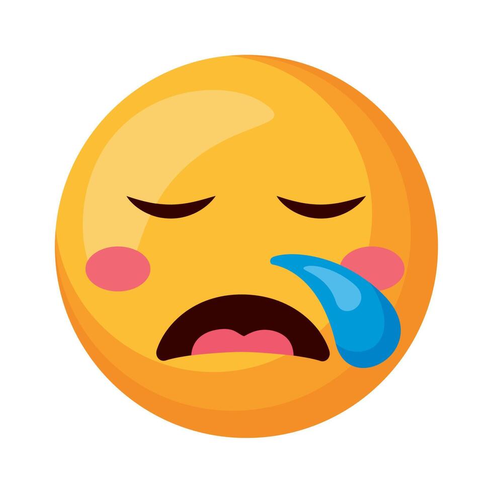 emoji face with flu vector