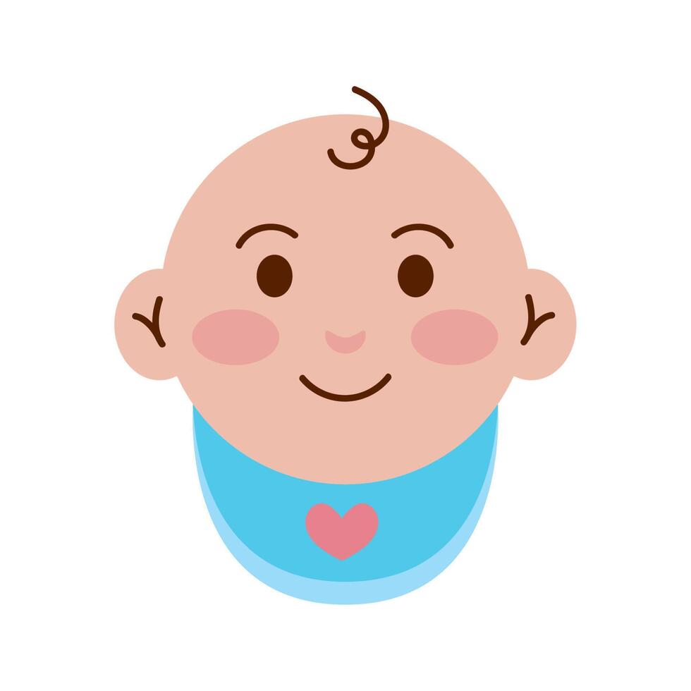 pequeño y lindo personaje de bebé vector