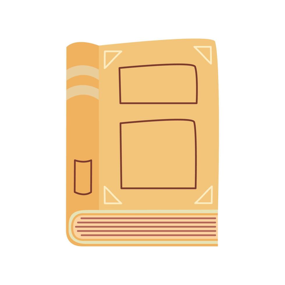 libro amarillo cerrado vector