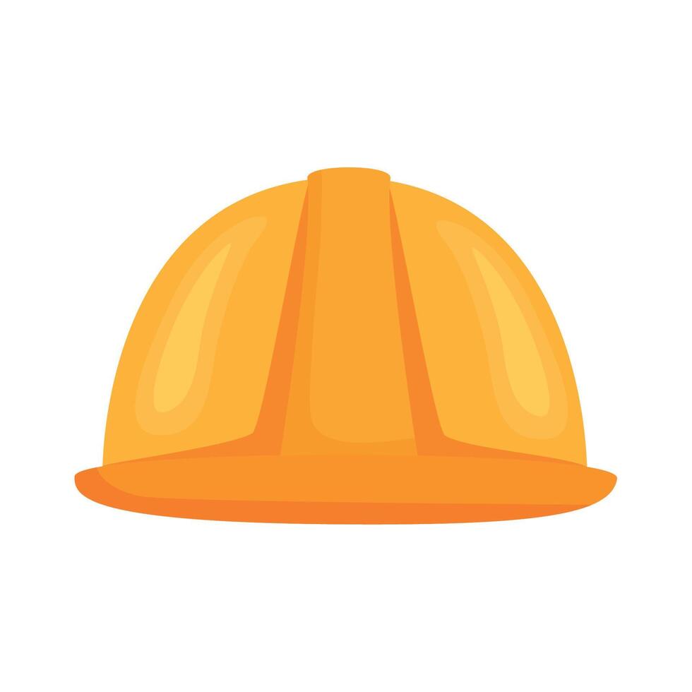 yellow construction helmet front vector