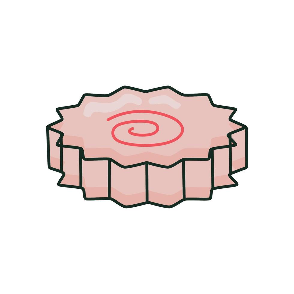 pink japanese cookie vector