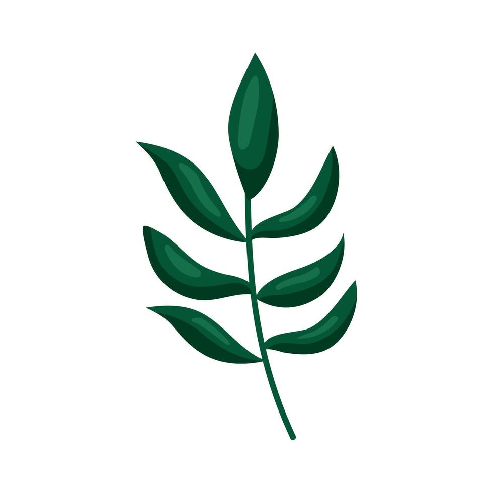 green branch plant vector