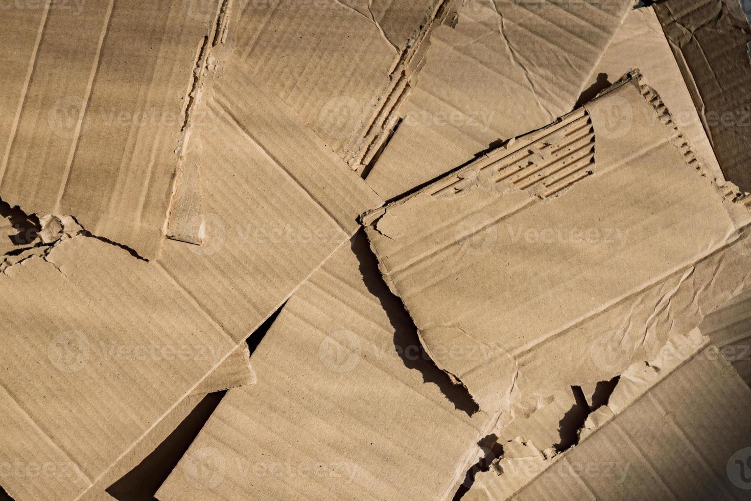 Recycled paper background. A pack of old office cardboard for recycling of waste paper. Pile of wastepaper. photo